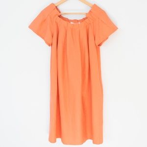 3.1 Phillip Lim Off Shoulder Short Sleeve Linen Blend Dress